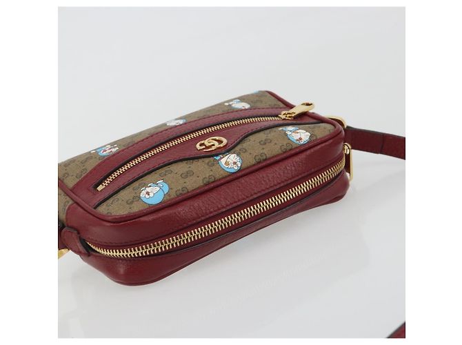 GUCCI Micro GG Supreme Doraemon Collaboration PVC Beige Gold 647784 Auth 196088M D'oro - vista 6