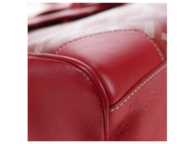 Borsa a mano GOYARD Herringbone Saigon PVC Rossa Auth 196004SM Rosso - vista 10