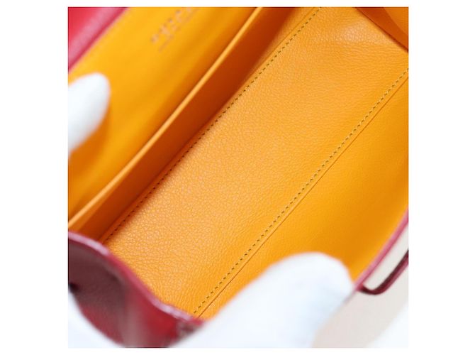 Borsa a mano GOYARD Herringbone Saigon PVC Rossa Auth 196004SM Rosso - vista 11