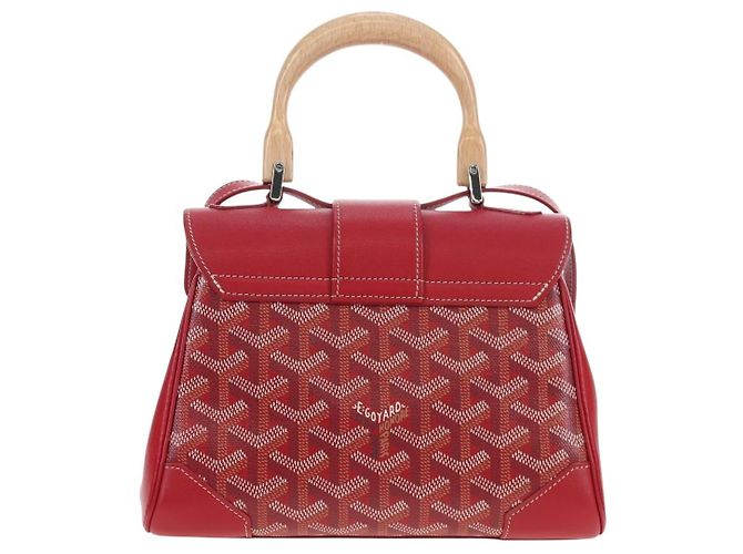 Borsa a mano GOYARD Herringbone Saigon PVC Rossa Auth 196004SM Rosso - vista 2