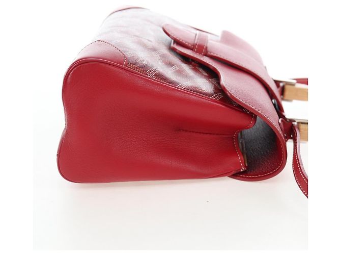Borsa a mano GOYARD Herringbone Saigon PVC Rossa Auth 196004SM Rosso - vista 4