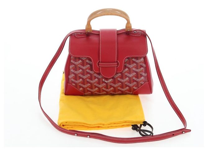 Borsa a mano GOYARD Herringbone Saigon PVC Rossa Auth 196004SM Rosso - vista 7
