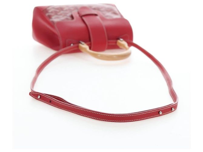 Borsa a mano GOYARD Herringbone Saigon PVC Rossa Auth 196004SM Rosso - vista 8