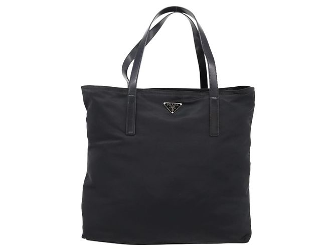 Borsa Tote PRADA Nylon Black Silver Auth mr2834 Nero Argento - vista 13