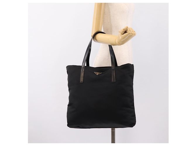 Borsa Tote PRADA Nylon Black Silver Auth mr2834 Nero Argento - vista 23