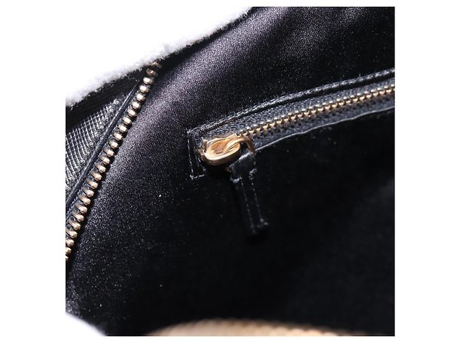 Borsa PRADA Saffiano Black Gold Tone Auth am12372SAM Nero - vista 24