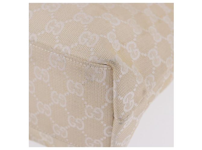 Borsa GUCCI GG Canvas Beige Silver 002 1080 Auth 198481 Argento - vista 17