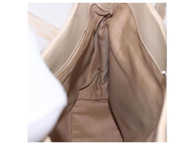 Borsa GUCCI GG Canvas Beige Silver 002 1080 Auth 198481 Argento - vista 19