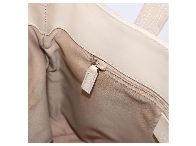 Borsa GUCCI GG Canvas Beige Silver 002 1080 Auth 198481 Argento - vista 21
