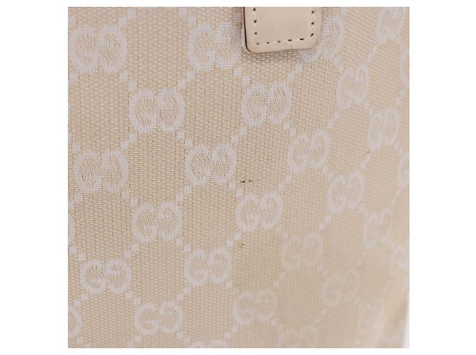 Borsa GUCCI GG Canvas Beige Silver 002 1080 Auth 198481 Argento - vista 3