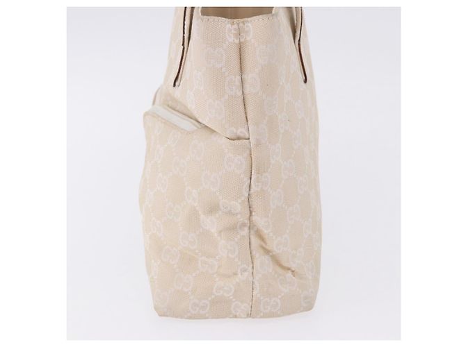 Borsa GUCCI GG Canvas Beige Silver 002 1080 Auth 198481 Argento - vista 4