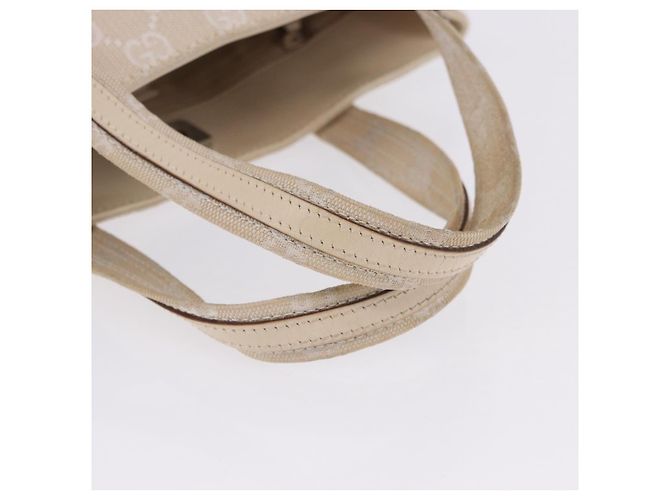 Borsa GUCCI GG Canvas Beige Silver 002 1080 Auth 198481 Argento - vista 8
