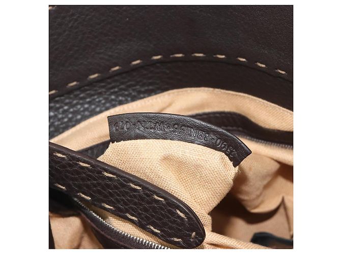 Borsa a mano FENDI Celeria Canvas Brown Silver 8BN156 Auth BA14857 Marrone Argento - vista 12