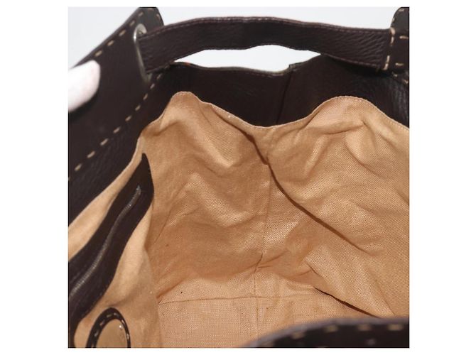 Borsa a mano FENDI Celeria Canvas Brown Silver 8BN156 Auth BA14857 Marrone Argento - vista 20