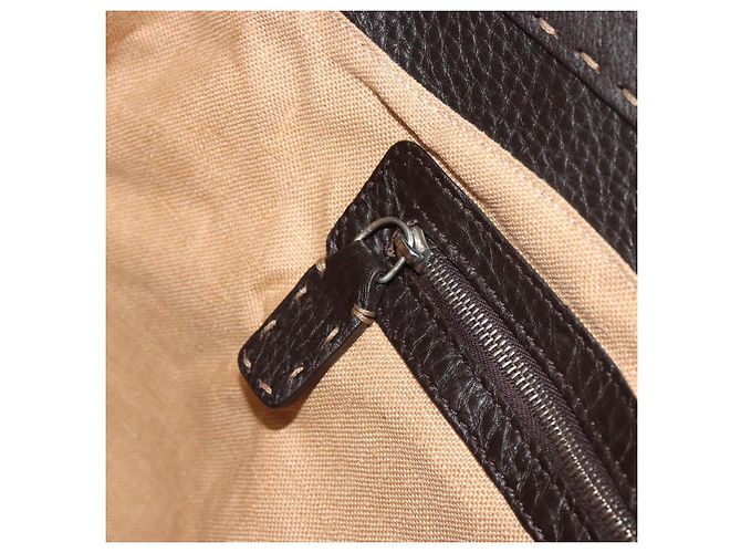 Borsa a mano FENDI Celeria Canvas Brown Silver 8BN156 Auth BA14857 Marrone Argento - vista 22