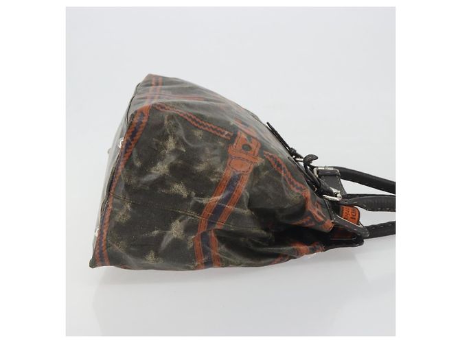 Borsa a mano FENDI Celeria Canvas Brown Silver 8BN156 Auth BA14857 Marrone Argento - vista 3