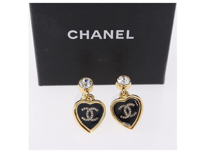 CHANEL Coco Heart Pierce metallo Tono Oro CC Auth 198850V - vista 14