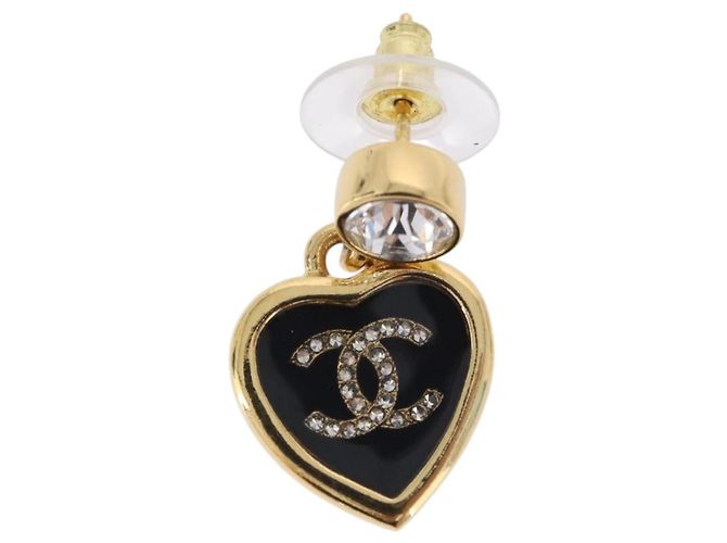 CHANEL Coco Heart Pierce metallo Tono Oro CC Auth 198850V - vista 2