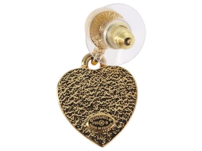 CHANEL Coco Heart Pierce metallo Tono Oro CC Auth 198850V - vista 3