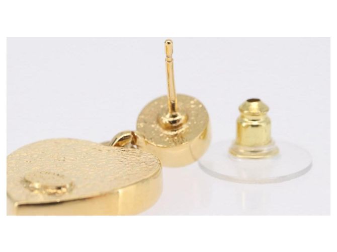 CHANEL Coco Heart Pierce metallo Tono Oro CC Auth 198850V - vista 5
