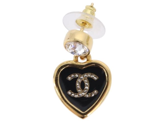 CHANEL Coco Heart Pierce metallo Tono Oro CC Auth 198850V - vista 7