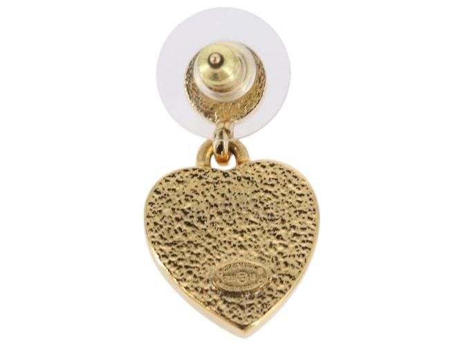 CHANEL Coco Heart Pierce metallo Tono Oro CC Auth 198850V - vista 8
