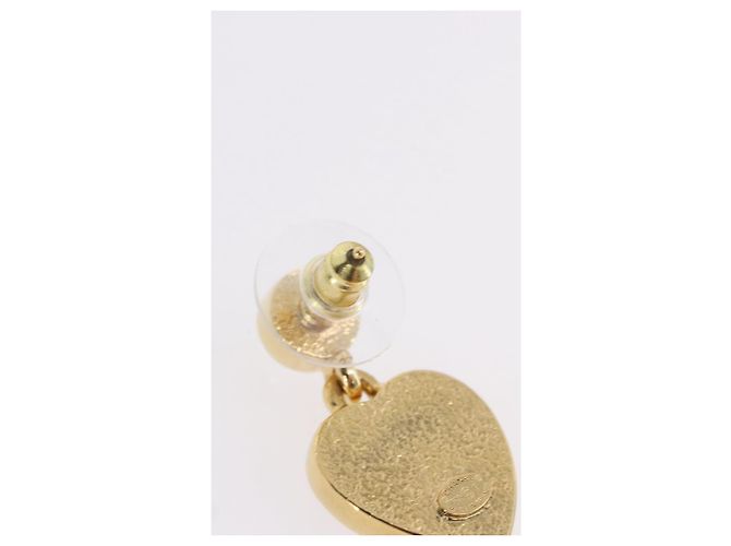 CHANEL Coco Heart Pierce metallo Tono Oro CC Auth 198850V - vista 9