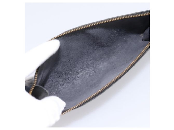 LOUIS VUITTON Epi Pochette Accessoires Pouch Black M52982 LV Auth 198701A Negro - vista 11
