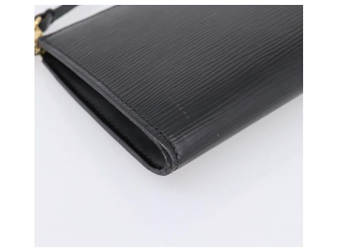 LOUIS VUITTON Epi Pochette Accessoires Pouch Black M52982 LV Auth 198701A Negro - vista 15