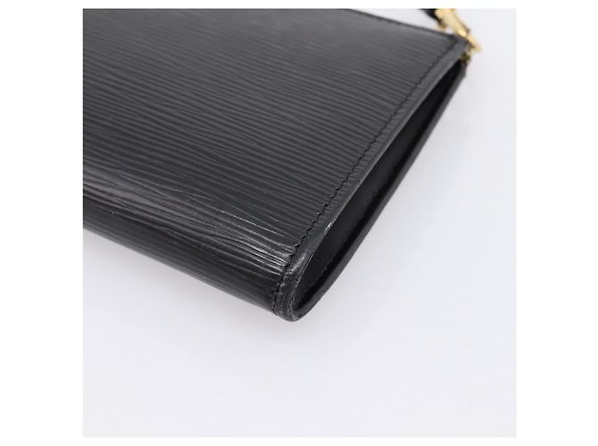 LOUIS VUITTON Epi Pochette Accessoires Pouch Black M52982 LV Auth 198701A Negro - vista 16
