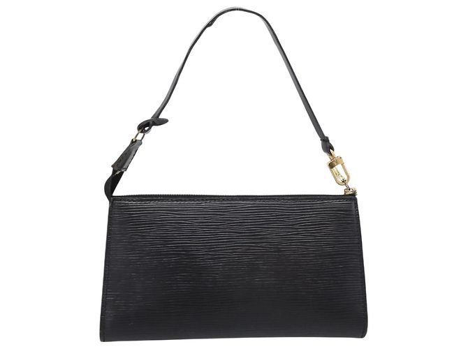 LOUIS VUITTON Epi Pochette Accessoires Pouch Black M52982 LV Auth 198701A Negro - vista 2