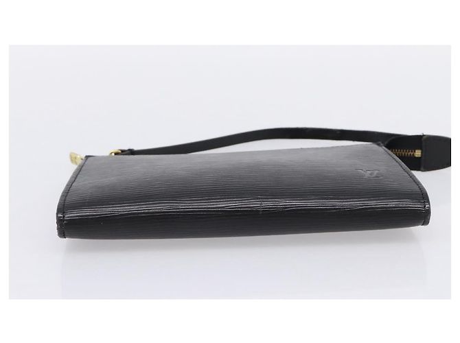 LOUIS VUITTON Epi Pochette Accessoires Pouch Black M52982 LV Auth 198701A Negro - vista 5