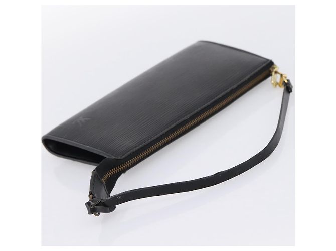 LOUIS VUITTON Epi Pochette Accessoires Pouch Black M52982 LV Auth 198701A Negro - vista 7