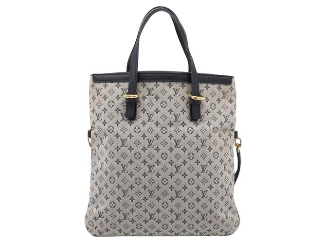 LOUIS VUITTON Monogram Mini Franoise Tote Bag 2way Blue M92208 LV Auth BA14979 - vista 2