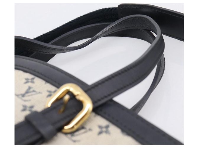 LOUIS VUITTON Monogram Mini Franoise Tote Bag 2way Blue M92208 LV Auth BA14979 - vista 8