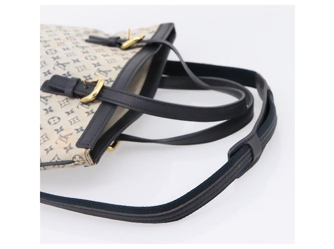 LOUIS VUITTON Monogram Mini Franoise Tote Bag 2way Blue M92208 LV Auth BA14979 - vista 9