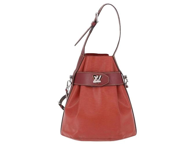 LOUIS VUITTON Epi Twist Bucket Shoulder Bag Red Silver M52927 LV Auth 196905 Argento Rosso - vista 13