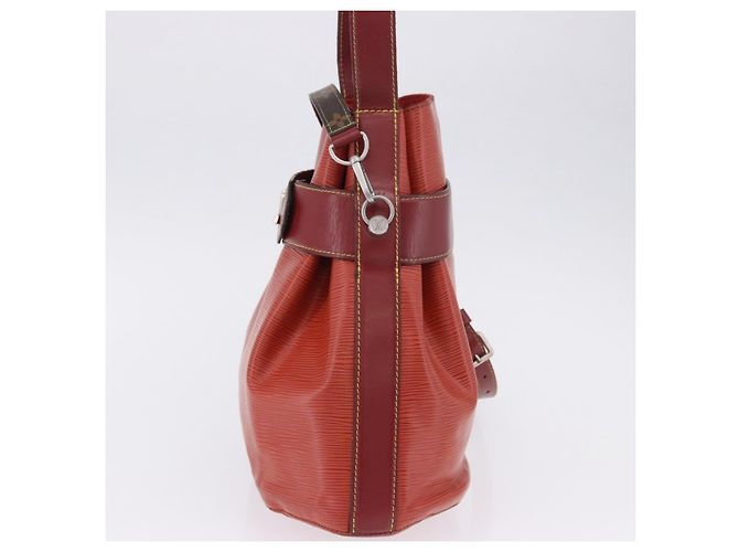 LOUIS VUITTON Epi Twist Bucket Shoulder Bag Red Silver M52927 LV Auth 196905 Argento Rosso - vista 4