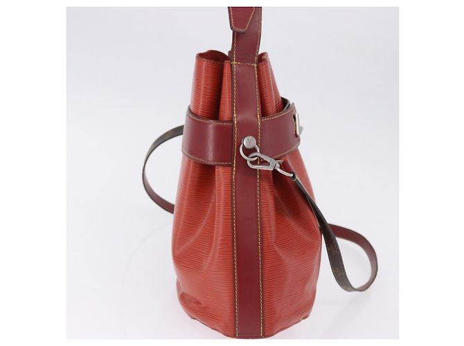 LOUIS VUITTON Epi Twist Bucket Shoulder Bag Red Silver M52927 LV Auth 196905 Argento Rosso - vista 5