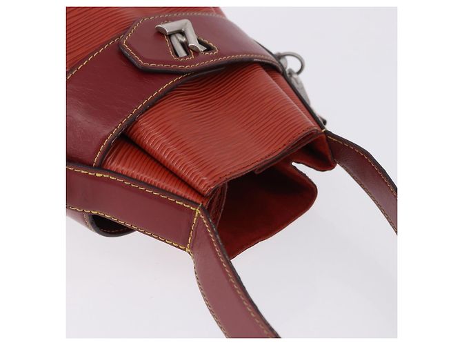 LOUIS VUITTON Epi Twist Bucket Shoulder Bag Red Silver M52927 LV Auth 196905 Argento Rosso - vista 7