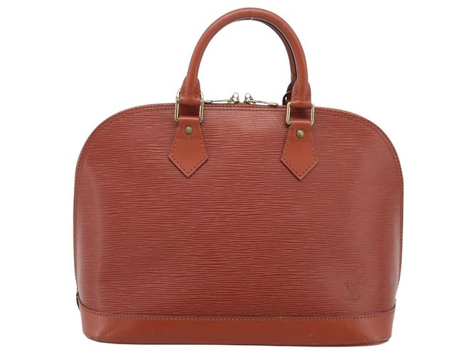Borsa a mano LOUIS VUITTON Epi Alma Brown M52143 LV Auth 196190 Marrone - vista 13