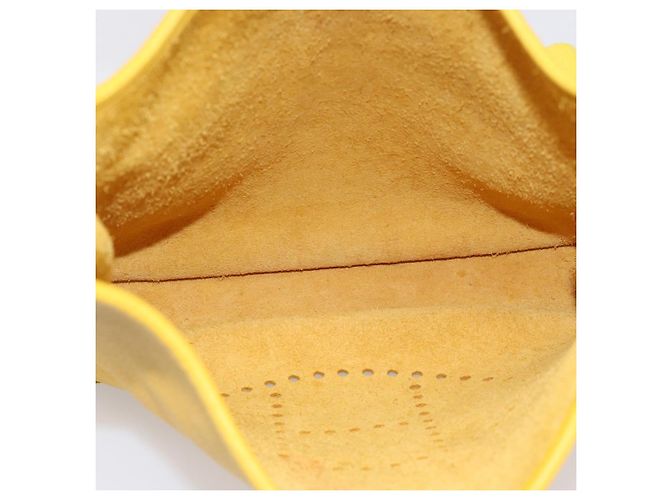 Hermès Borsa a tracolla HERMES Evelyn 3PM in pelle Taurillon Clemence Gialla Auth ka5719SAV Argento Giallo - vista 14