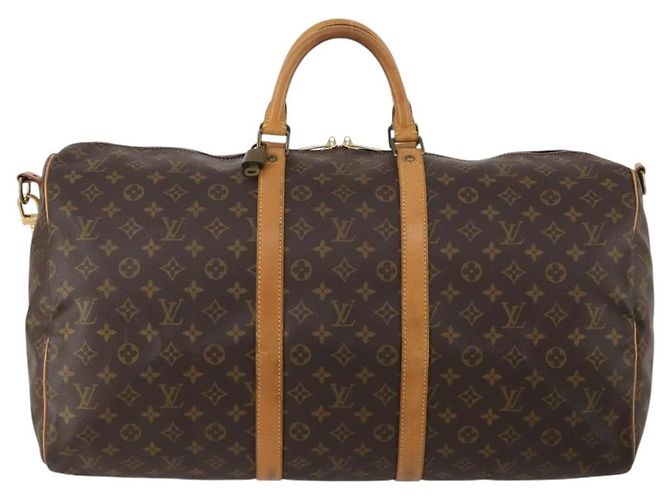 LOUIS VUITTON Monogram Keepall Bandouliere 55 Boston Bag M41414 LV Auth ep15610A Monogramma - vista 13