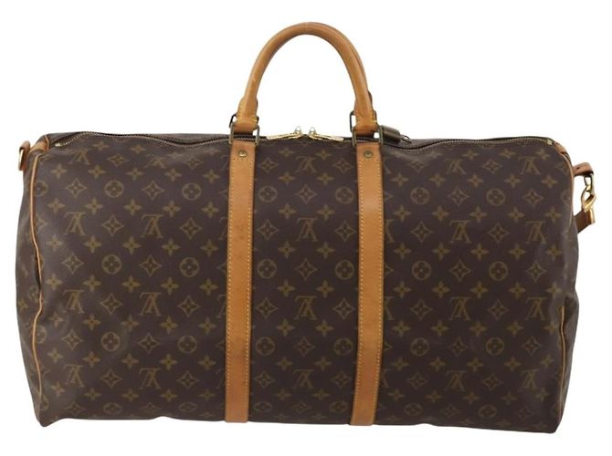LOUIS VUITTON Monogram Keepall Bandouliere 55 Boston Bag M41414 LV Auth ep15610A Monogramma - vista 2