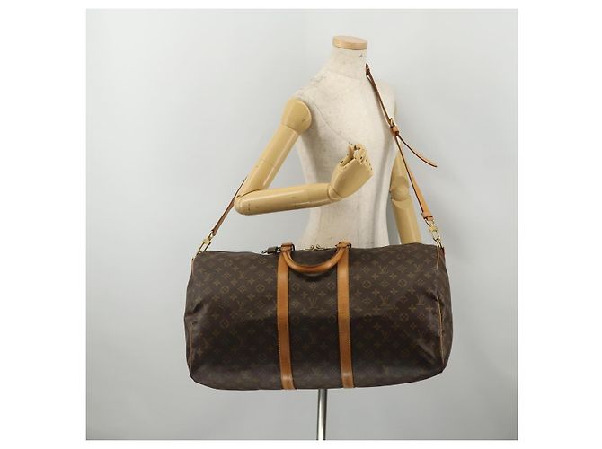 LOUIS VUITTON Monogram Keepall Bandouliere 55 Boston Bag M41414 LV Auth ep15610A Monogramma - vista 25