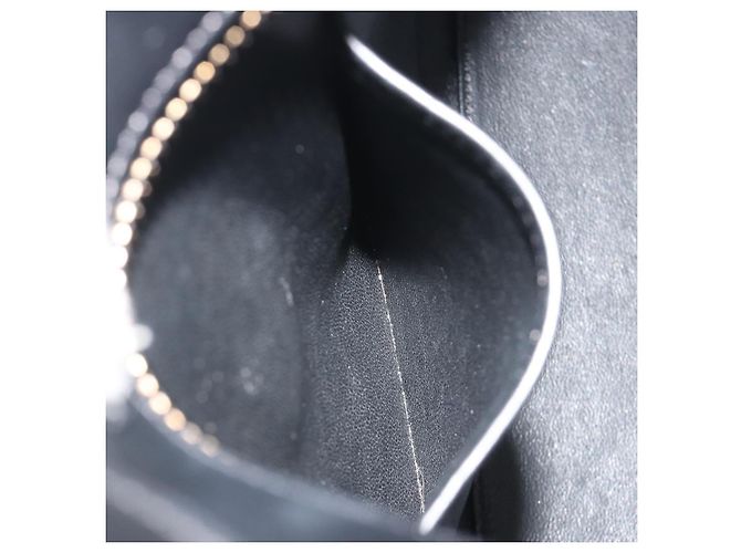 Céline CELINE Luggage Micro Shopper Hand Bag Leather White Gold Auth 196632V Bianco D'oro - vista 23