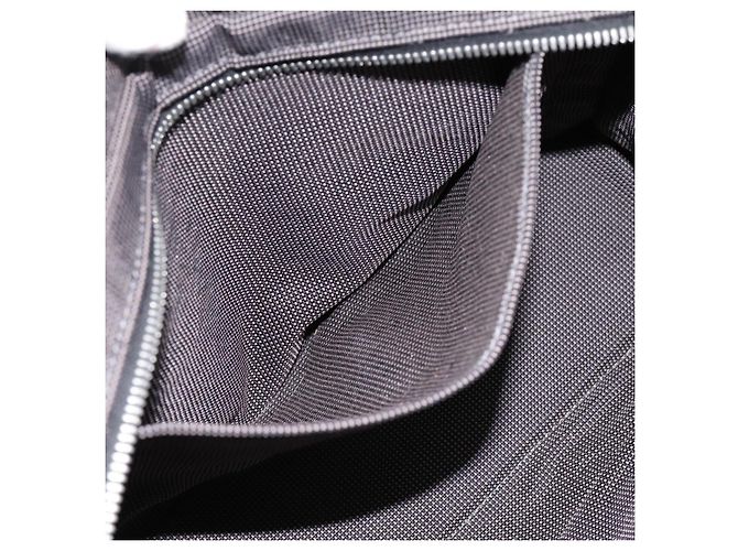Hermès Borsa HERMES Her Line PM Canvas Grigio Argento Auth 198484A Marrone - vista 18