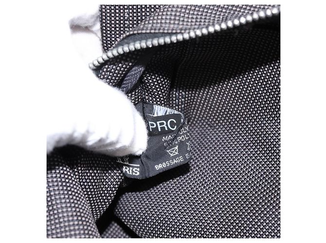 Hermès Borsa HERMES Her Line PM Canvas Grigio Argento Auth 198484A Marrone - vista 19