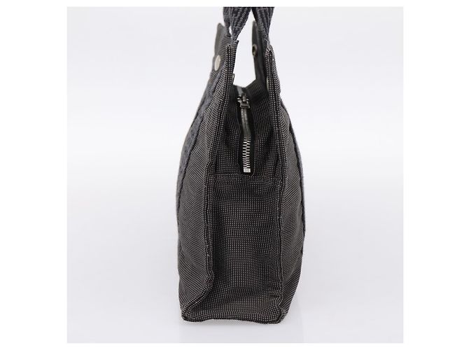 Hermès Borsa HERMES Her Line PM Canvas Grigio Argento Auth 198484A Marrone - vista 5