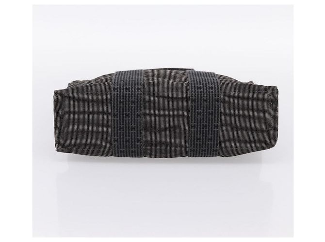 Hermès Borsa HERMES Her Line PM Canvas Grigio Argento Auth 198484A Marrone - vista 9